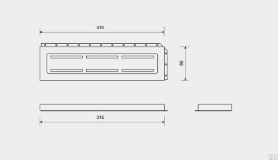 Półka prysznicowa ClassicLine Anniversario Stalowa Szczotkowana
