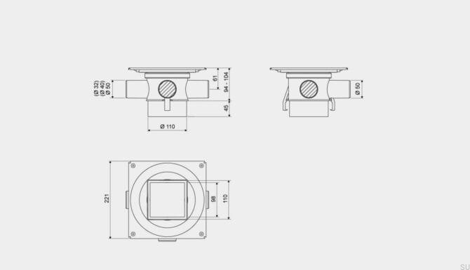 80220110--Zestaw-odpływowy-kwadratowy-HighLine-Custom-z-pionowym-wylotem-110-mm-i-bocznymi-przyłączami-Unidrain-Skandynawskie-Uchwyty_3