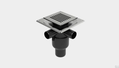 Zestaw odpływowy kwadratowy ClassicLine Column z pionowym wylotem 75 mm i bocznymi przyłączami