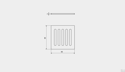 Ruszt ClassicLine Column 88 do odpływu kwadratowego