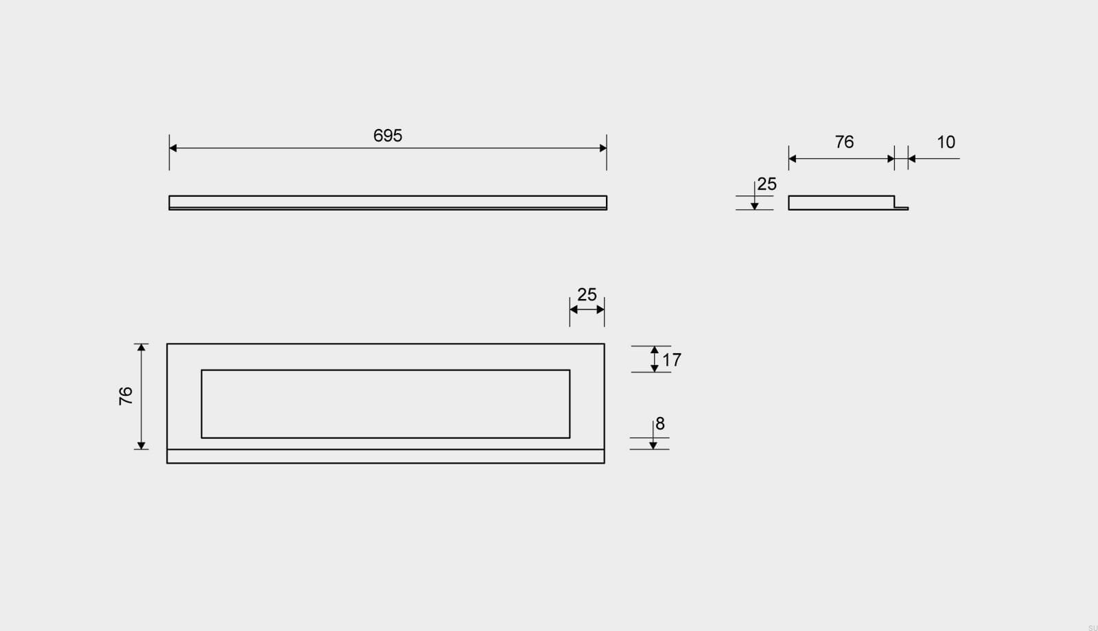 19100725--Ramka-odpływu-HighLine-695-25-Stalowa-Szczotkowana-Unidrain-Skandynawskie-Uchwyty_3