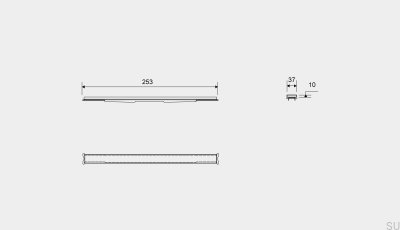 Panel kasetowy do odpływu liniowego HighLine 253 10 Stalowy Szczotkowany