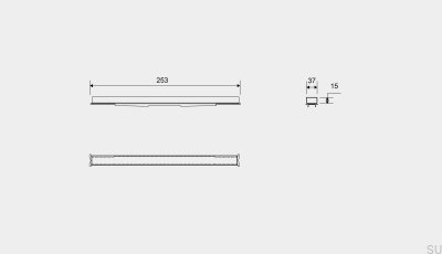 Panel kasetowy do odpływu liniowego HighLine 253 15 Stalowy Szczotkowany