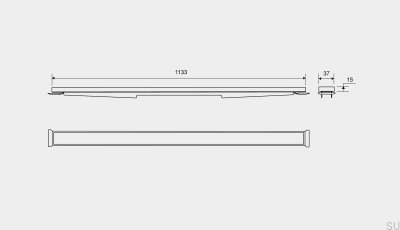Panel kasetowy do odpływu liniowego HighLine 1133 15 Stalowy Szczotkowany