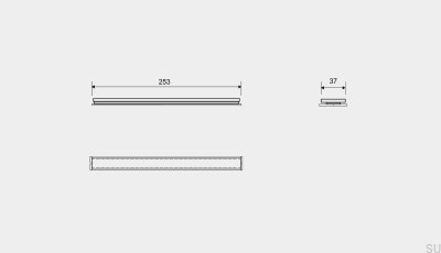 Panel do odpływu liniowego HighLine Custom 253 Stalowy Szczotkowany