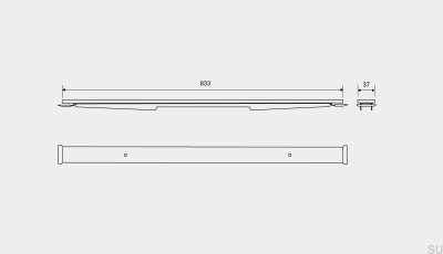 Panel do odpływu liniowego HighLine Custom 933 Stalowy Szczotkowany