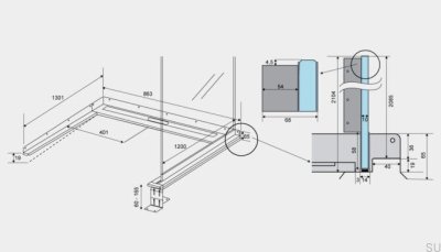 Odpływ liniowy ShowerLine 863 1200 Prawy Stalowy