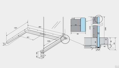 Odpływ liniowy ShowerLine 963 1200 Prawy Stalowy