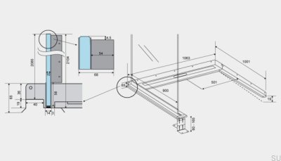 Odpływ liniowy ShowerLine 1063 900 Lewy Stalowy