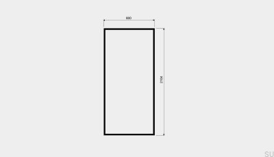 Szyba prysznicowa z czarną ramką GlassLine 800