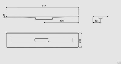 Odpływ liniowy 3004 700 Wolnostojący Stalowy