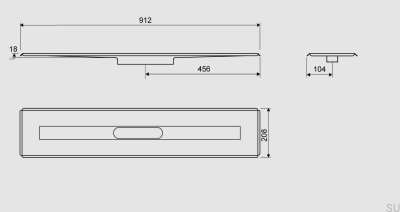 Odpływ liniowy 3004 800 Wolnostojący Stalowy