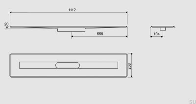 Odpływ liniowy 3004 1000 Wolnostojący Stalowy