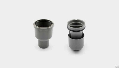 Moduł odpływu narożnego z pionowym wylotem 75 mm z wyjmowanym syfonem