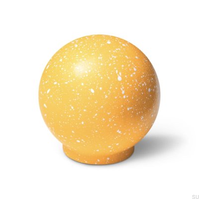 Gałka meblowa Ren Melange Yellow & White 35 Drewniana Bukowa