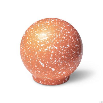 Gałka meblowa Ren Melange Orange & White 35 Drewniana Bukowa