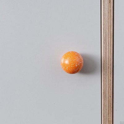 Gałka meblowa Ren Melange Orange & White 35 Drewniana Bukowa