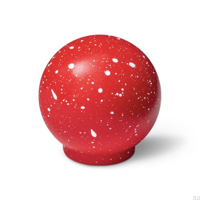 Gałka meblowa Ren Melange Red & White 35 Drewniana Bukowa
