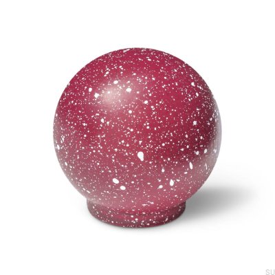 Gałka meblowa Ren Melange Wine Red & White 35 Drewniana Bukowa