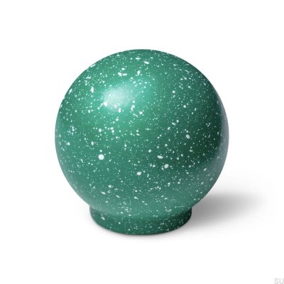 Gałka meblowa Ren Melange Green & White 35 Drewniana Bukowa