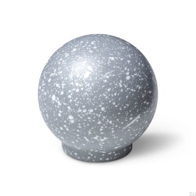 Gałka meblowa Ren Melange Grey & White 35 Drewniana Bukowa