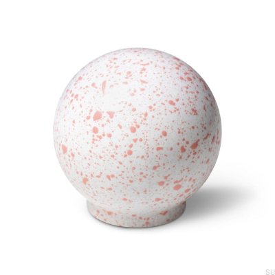 Gałka meblowa Ren Melange White & Pink 35 Drewniana Bukowa