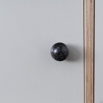 Gałka meblowa Ren Melange Black & White 35 Drewniana Bukowa