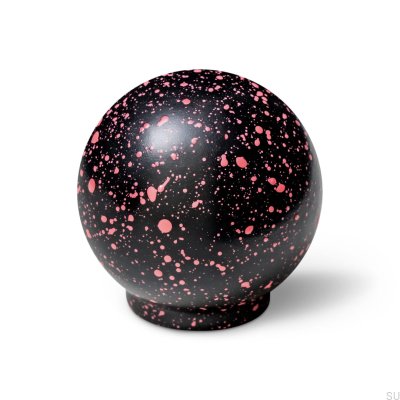Gałka meblowa Ren Melange Black & Deep Pink 35 Drewniana Bukowa
