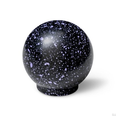 Gałka meblowa Ren Melange Black & Purple 35 Drewniana Bukowa