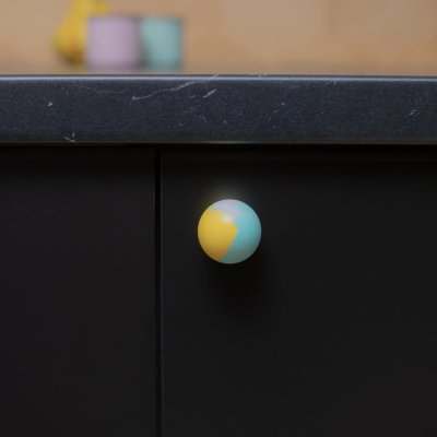 Gałka meblowa Ren Funky Yellow 35 Drewniana Bukowa