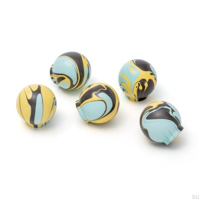 Gałka meblowa Ren Octopus Trace 35 Drewniana Bukowa