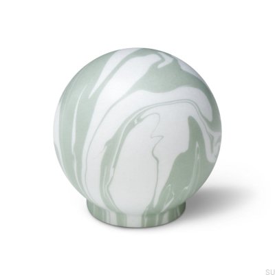 Gałka meblowa Ren White Mistel 35 Drewniana Bukowa