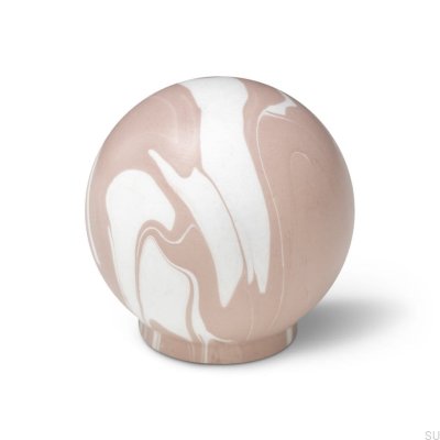 Gałka meblowa Ren White Rose Taupe 35 Drewniana Bukowa