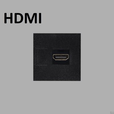 Moduł złącza HDMI 45mm Czarny Standard Europejski