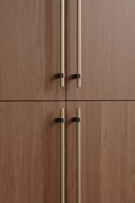 Uchwyt meblowy podłużny Bond 160 Aluminiowy Złoty Szczotkowany z Antycznym Brązem