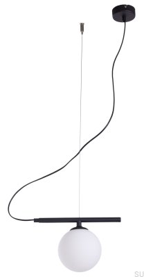 Lampa wisząca Beryl Glass Metalowa Czarna