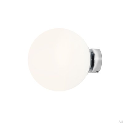 Kinkiet Ball M Metalowy Srebrny Chromowany