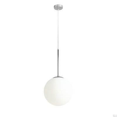 Lampa wisząca Bosso Medium 30 Metalowa Srebrna Chromowana