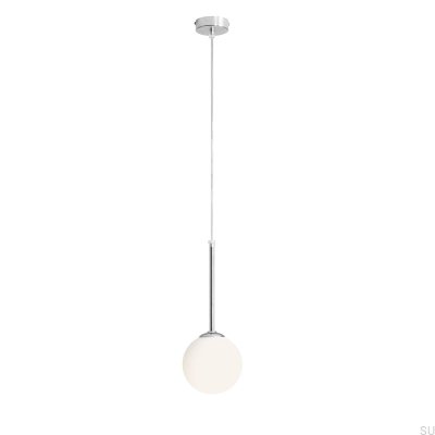 Lampa wisząca Bosso Mini 14 Metalowa Srebrna Chromowana