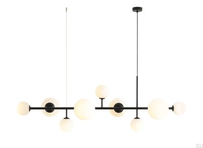 Lampa wisząca Dione 9 Metalowa Czarna