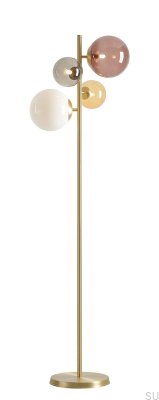 Lampa stojąca Bloom Multicolour Mosiężna