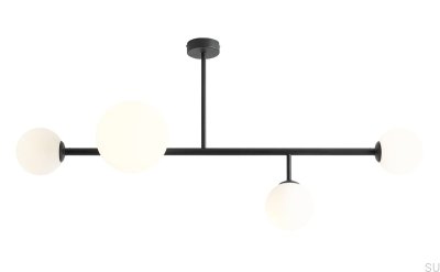 Plafon Dione 4 Metalowy Czarny