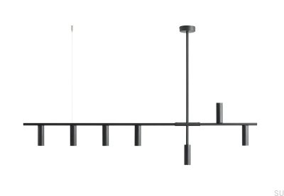 Lampa wisząca Trevo 7 Metalowa Czarna