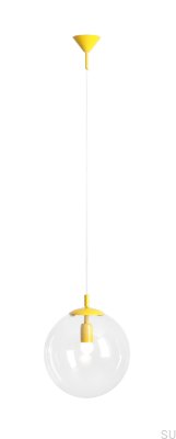 Lampa wisząca Globe Metalowa Musztardowa