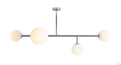 Plafon Dione 4 Metalowy Srebrny Chromowany