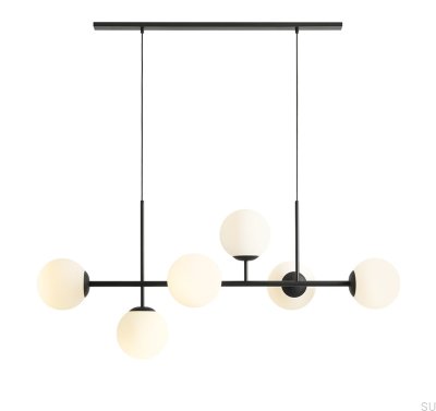 Lampa wisząca Fin 6 Metalowa Czarna