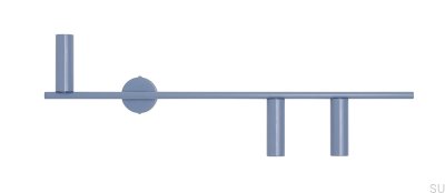 Kinkiet Trevo 3 Metalowy Niebieski (Prawy)