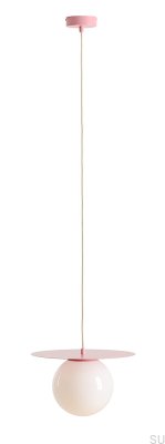 Lampa wisząca Loop M Metalowa Różowa