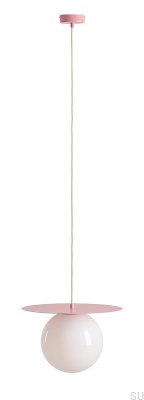 Lampa wisząca Loop L Metalowa Różowa