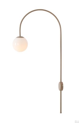 Kinkiet Una Metalowy Beżowy